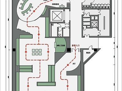 吉林博物馆 瓷苑掇英展厅平面图