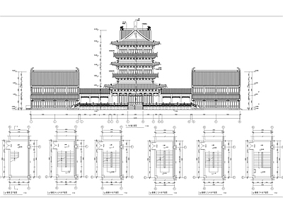 北方明清楼阁古建筑 施工图