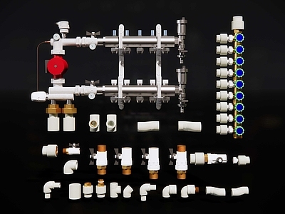 现代阀门管件 地热分水阀 PPR管件 弯头 管箍 阀门