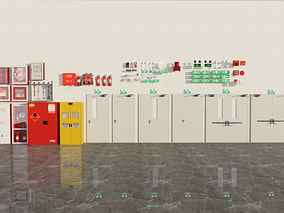 消火栓 消防箱 烟感喷淋 安全出口 消防器材 防爆柜 气瓶柜