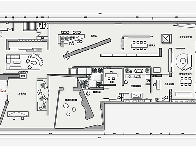 广东西班牙GOJE岩板展厅平面图