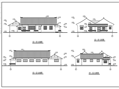 中式风格公共厕所建筑图 施工图