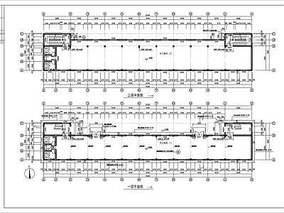 2层局部3层框架结构木业公司厂房建筑 施工图 工业建筑