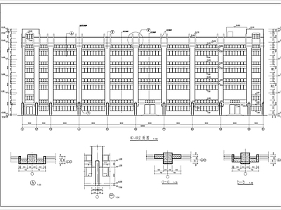 3层沿海地区投资公司办公厂房建筑 施工图 工业建筑