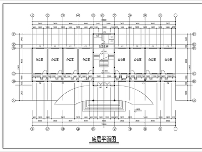 多层水库办公楼建筑图 施工图