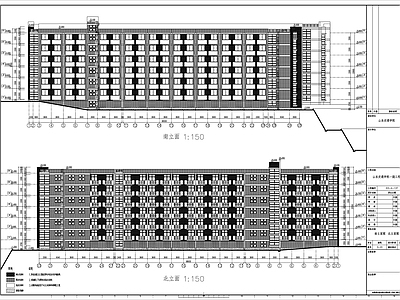 山东交通学院男生楼建筑详图 施工图