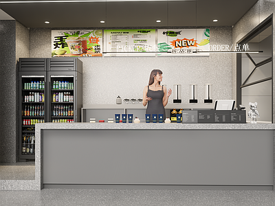 现代商业网红奶茶店 饮品店 网红店
