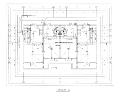 仿古中式街区电气设计 施工图 建筑电气