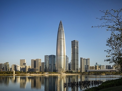 华润大厦建筑 效果图 施工图
