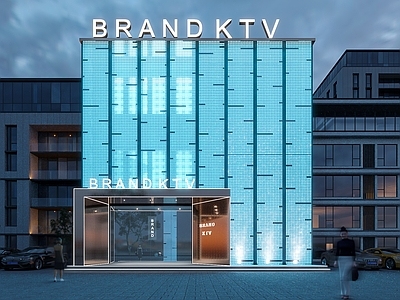 现代商业KTV门头