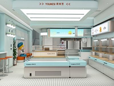现代甜品面包店
