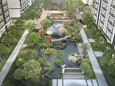 现代小区景观 住宅景观