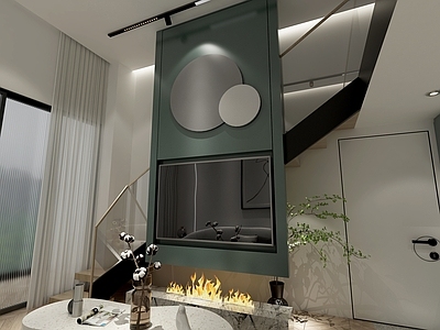 现代loft公寓客厅