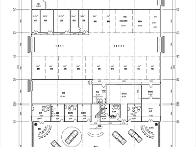 北京现代4S店建筑图 施工图 展销厅