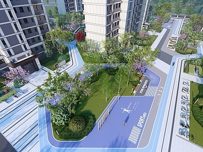 现代小区景观 住宅景观