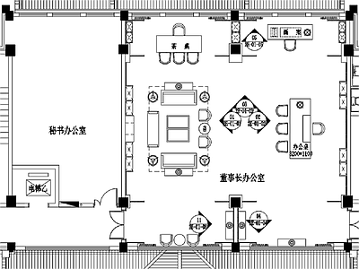 办公室 休息室室内 施工图