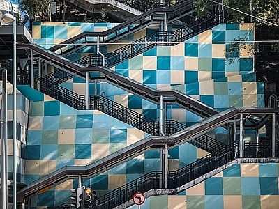 城市街道外景图 人行道
