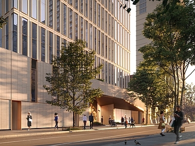 白天城市街景图 建筑