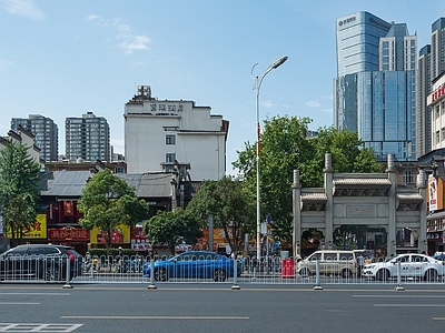 街道公路高楼商业街