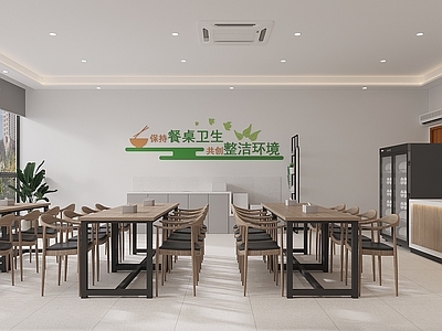 现代食堂 椅 挂画