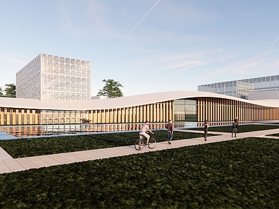 现代展览馆建筑 文化活动中心