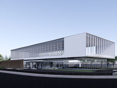 现代展览馆建筑