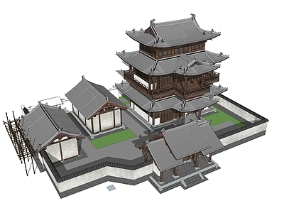 中式寺庙建筑