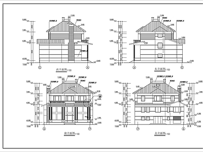 简欧风格自建房建筑 施工图