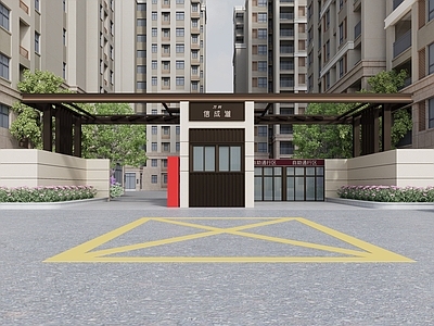 现代小区入口大门