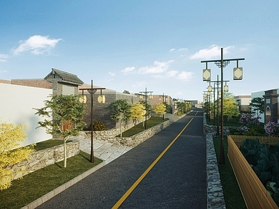 现代乡村路面