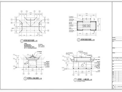 古建亭廊图纸 施工图