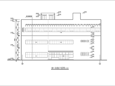 3层装配车间建筑 施工图 工业建筑 产业园建筑