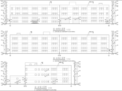 现浇框架结构汽车零部件厂建筑 施工图 工业建筑