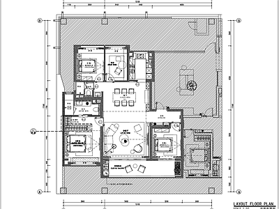 丹健国际南京伟星誉璟府143户型样板房 施工图 平层