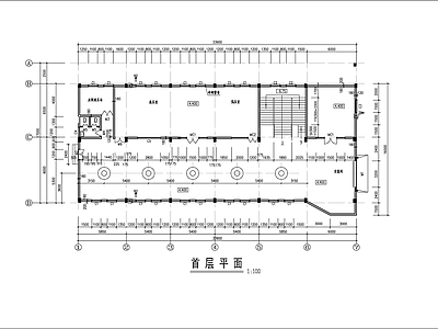 2层泵站主厂房建筑图 施工图 工业建筑