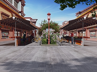 现代商业街 新疆民俗街道