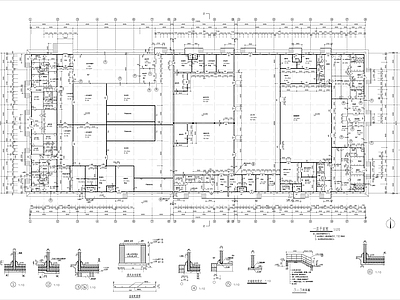 单层冷熟食加工车间建筑 施工图 工业建筑 产业园建筑