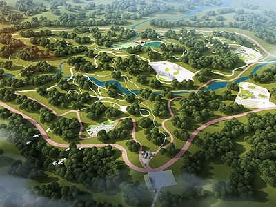 现代山地自行车森林公园
