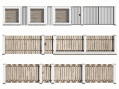现代围栏护栏 木材