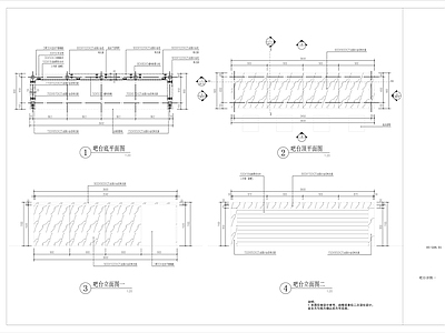 大理石吧台节点 施工图 家具节点详图