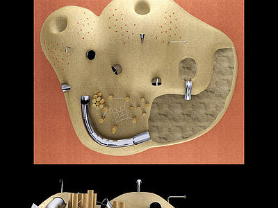 游乐设施 沙池 滑梯
