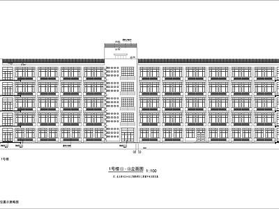 技术学院教学楼建筑 施工图