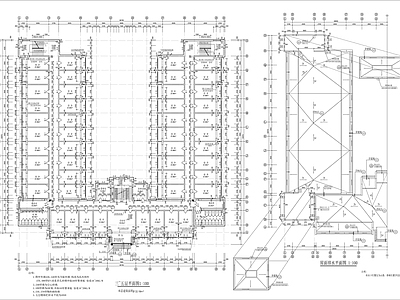 学校学生公寓楼全套建筑 施工图