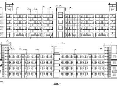 西安大学教学楼建筑 施工图