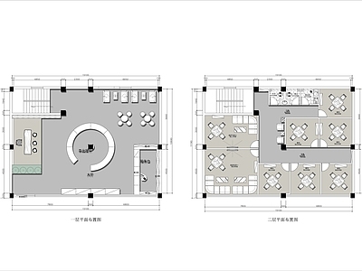 两层茶叶店棋牌室平面布局