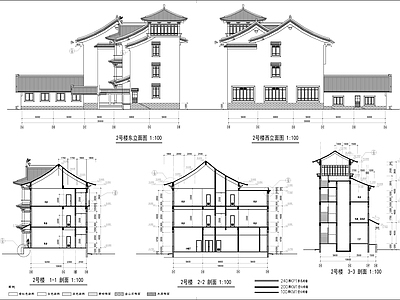 太湖酒店建筑 施工图