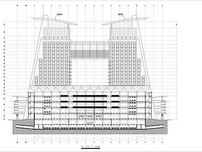 双子塔综合大楼建筑 施工图