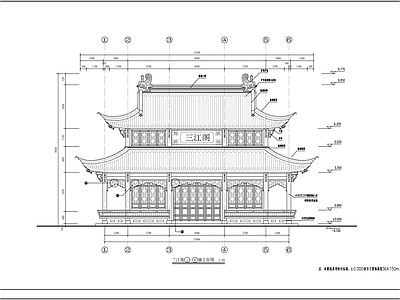 古建三江阁建筑 施工图