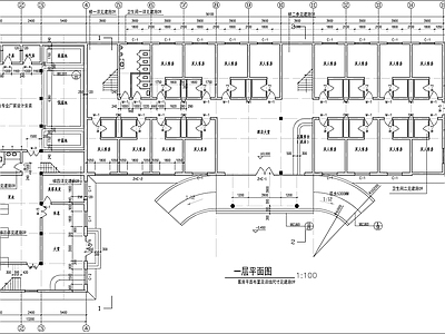 3层局部4层L形宾馆建筑 施工图