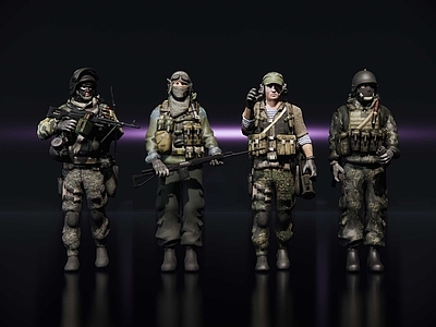俄国阿尔法特种部队 兵人 士兵模特